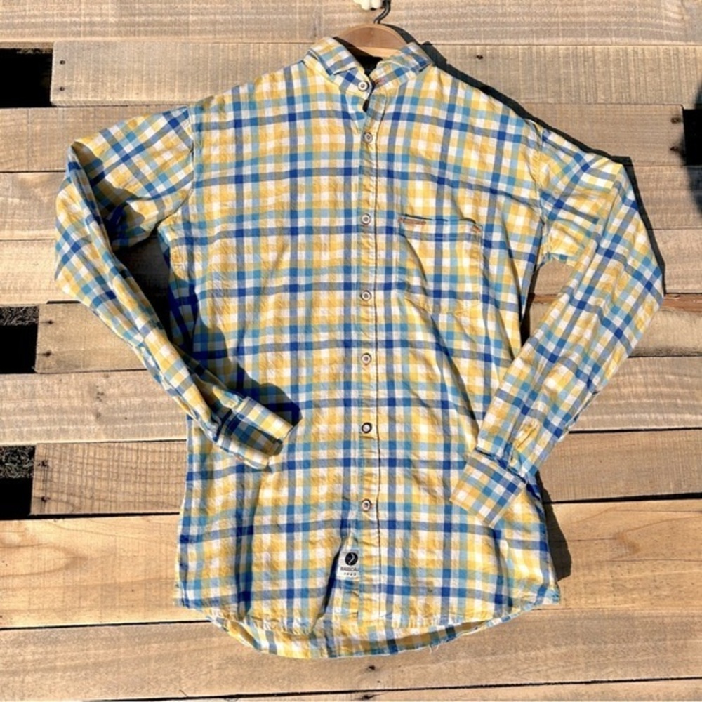 Men’s Rasscall long sleeve button down tee shirt Size L